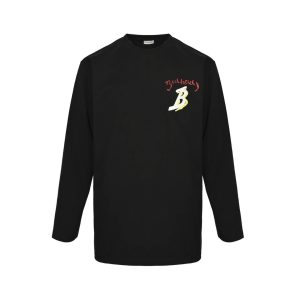Burberry Sailboat Print Long-Sleeve T-Shirt- Black