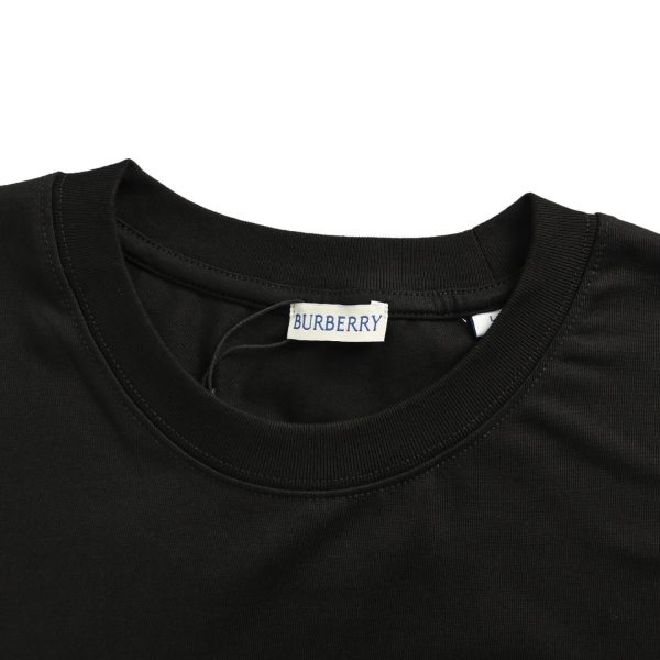 Burberry Sailboat Print Long-Sleeve T-Shirt- Black