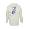 Burberry Sailboat Print Long-Sleeve T-Shirt- White