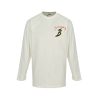 Burberry Sailboat Print Long-Sleeve T-Shirt- White
