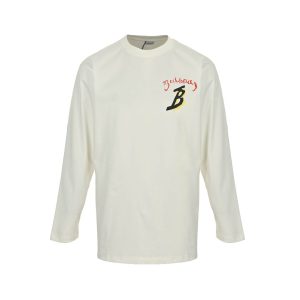 Burberry Sailboat Print Long-Sleeve T-Shirt- White