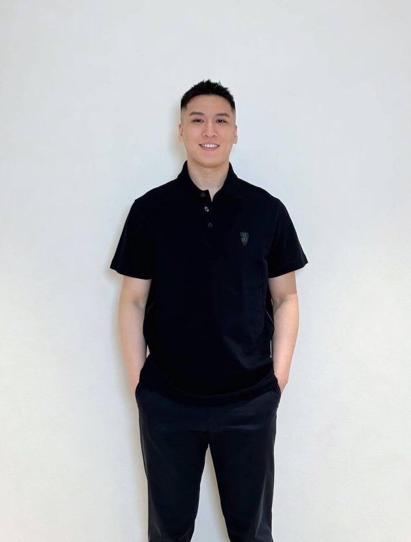 Burberry Shield Logo Embroidered Polo Shirt- Black