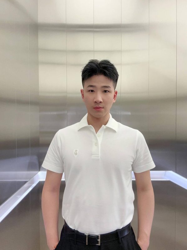 Burberry Shield Logo Embroidered Polo Shirt- White