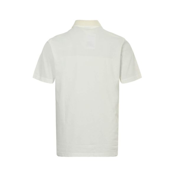 Burberry Shield Logo Embroidered Polo Shirt- White