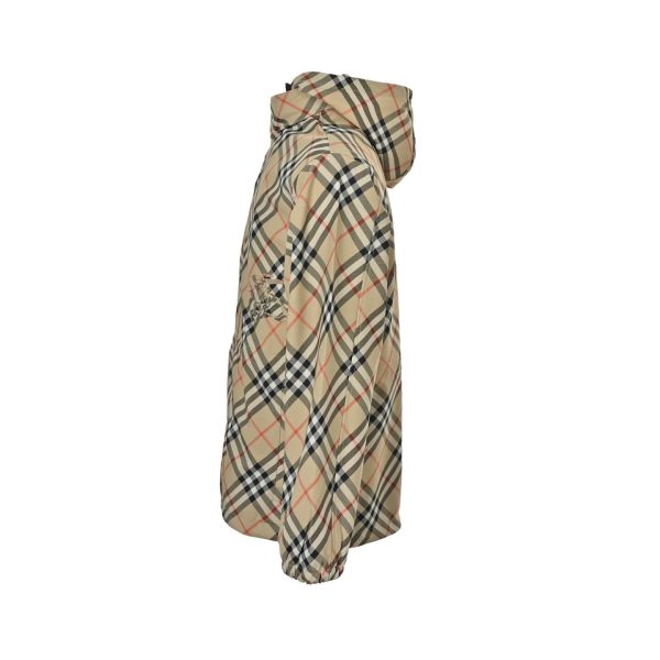 Burberry Vintage Belt Hoodie Check Jacket- Archive Beige