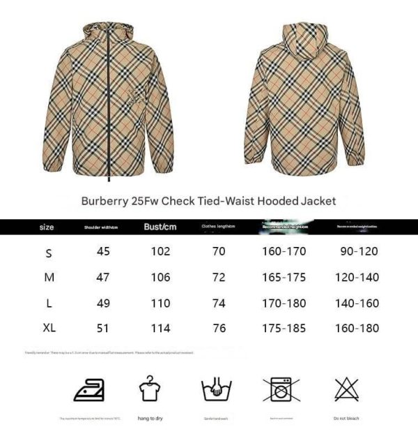 Burberry Vintage Belt Hoodie Check Jacket- Archive Beige