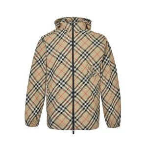 Burberry Vintage Belt Hoodie Check Jacket- Archive Beige