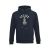 Celine Loose Hoodie in Cotton Fleece- Navy Blue