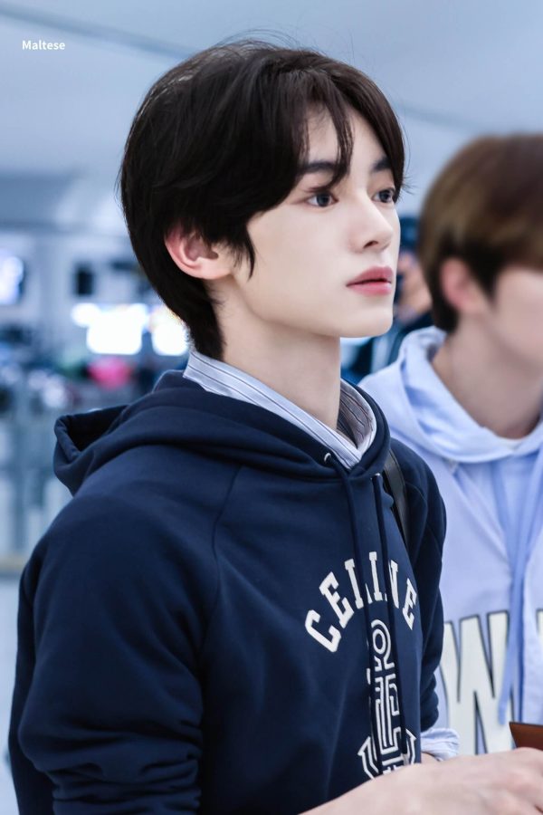 Celine Loose Hoodie in Cotton Fleece- Navy Blue