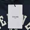 Celine Loose Hoodie in Cotton Fleece- Navy Blue