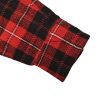 Celine Red Plaid Triomphe Embroidered Cotton Long-Sleeve Shirt- Red (5) Celine Red Plaid Triomphe Embroidered Cotton Long-Sleeve Shirt- Red