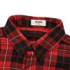 Celine Red Plaid Triomphe Embroidered Cotton Long-Sleeve Shirt- Red (7) Celine Red Plaid Triomphe Embroidered Cotton Long-Sleeve Shirt- Red