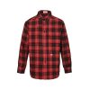 Celine Red Plaid Triomphe Embroidered Cotton Long-Sleeve Shirt- Red (9) Celine Red Plaid Triomphe Embroidered Cotton Long-Sleeve Shirt- Red