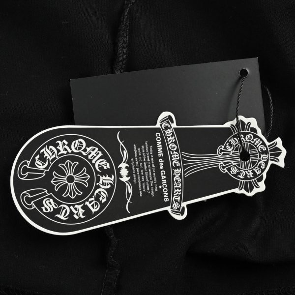 Chrome Hearts Distressed Washed Appliqué Embroidered T-shirt- Black