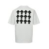 Chrome Hearts Distressed Washed Appliqué Embroidered T-shirt- White