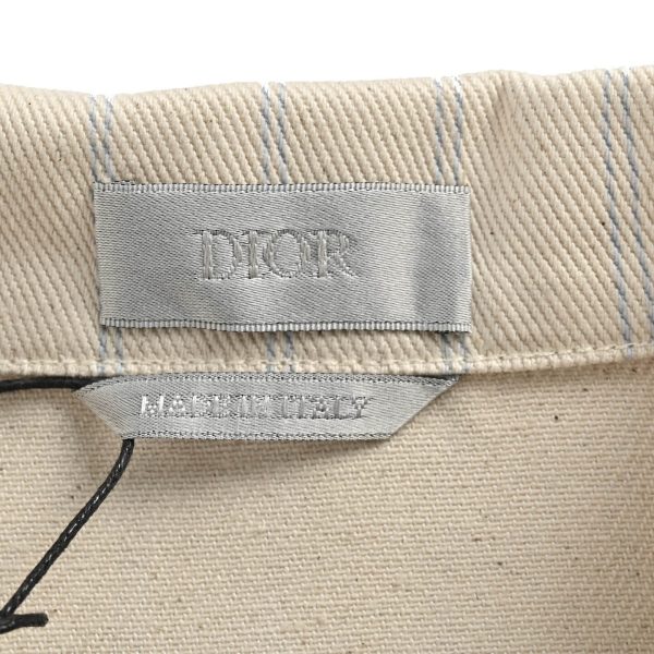 Dior Striped Denim Shirt Jacket- Cream