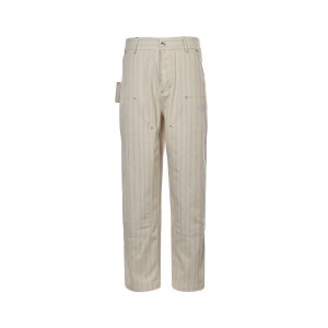 Dior Striped Denim Suit Jeans- Cream