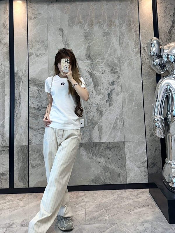 Dior Striped Denim Suit Jeans- Cream (2) Dior Striped Denim Suit Jeans- Cream