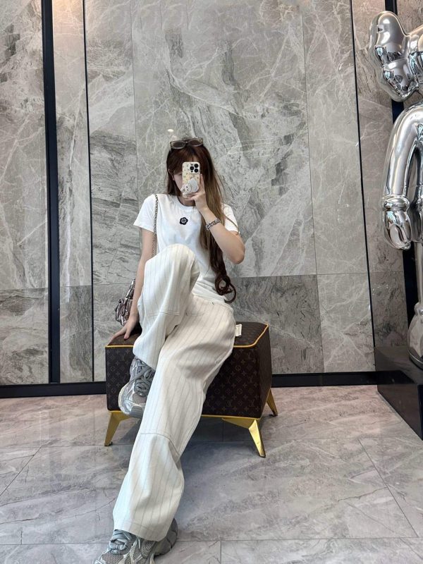 Dior Striped Denim Suit Jeans- Cream (3) Dior Striped Denim Suit Jeans- Cream