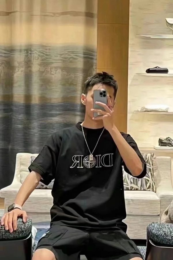 Dior x Stone Island Oversized Fit T-Shirt- Black