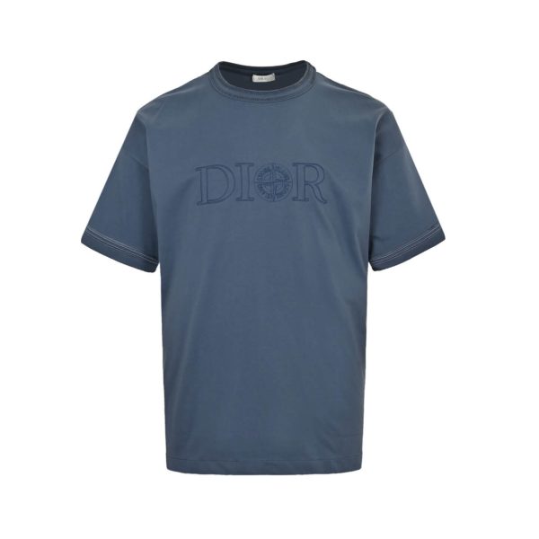 Dior x Stone Island Oversized Fit T-Shirt- Blue