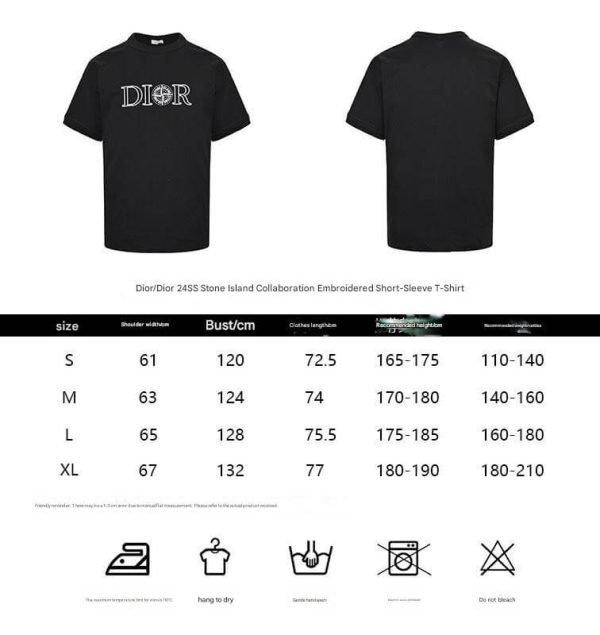 Dior x Stone Island Oversized Fit T-Shirt- Black