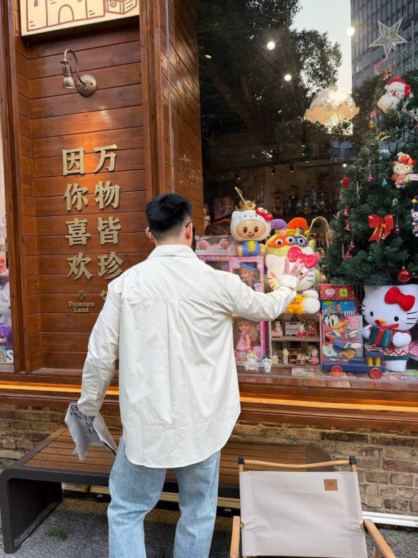 Loewe Anagram-Embroidered Cotton Shirt- Beige