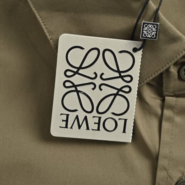 Loewe Anagram-Embroidered Cotton Shirt- Green