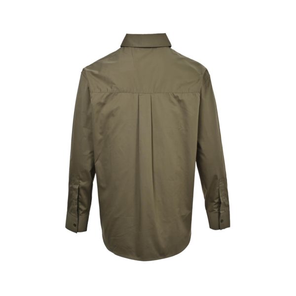 Loewe Anagram-Embroidered Cotton Shirt- Green