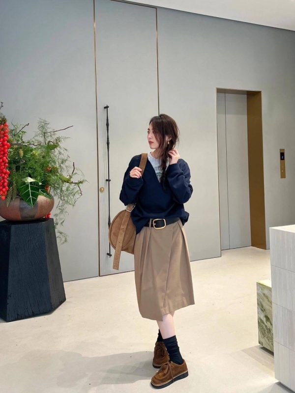 Loewe  Faux Two-Piece Crew Neck Sweatshirt- Black