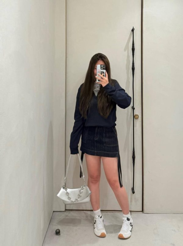 Loewe  Faux Two-Piece Crew Neck Sweatshirt- Black