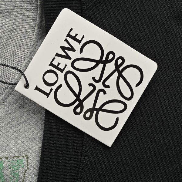 Loewe  Faux Two-Piece Crew Neck Sweatshirt- Black