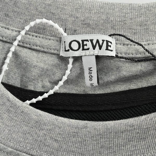 Loewe  Faux Two-Piece Crew Neck Sweatshirt- Black