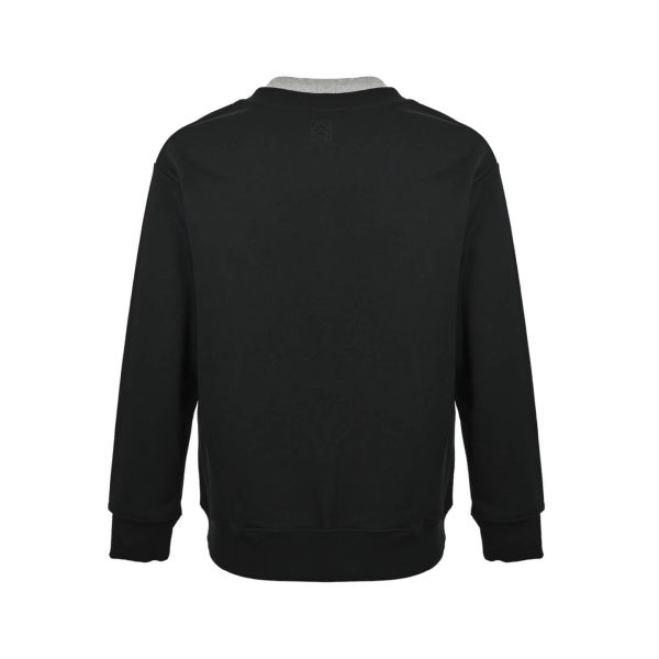 Loewe  Faux Two-Piece Crew Neck Sweatshirt- Black