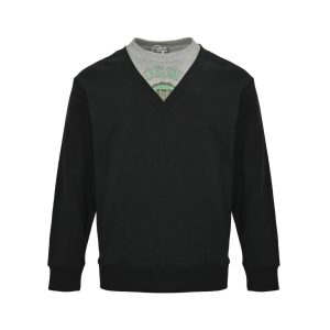 Loewe  Faux Two-Piece Crew Neck Sweatshirt- Black