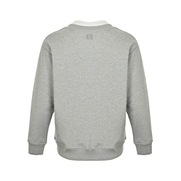 Loewe  Faux Two-Piece Crew Neck Sweatshirt- Gray