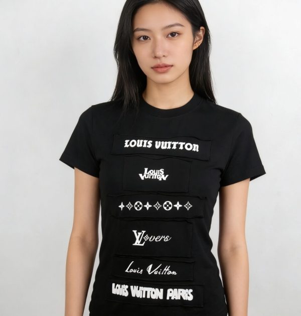 Louis Vuitton Multi-Label Patch T-shirt- Black