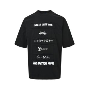 Louis Vuitton Multi-Label Patch T-shirt- Black