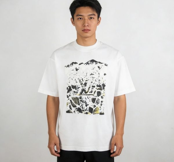 Louis Vuitton Velvet Jacquard Short-Sleeved T-Shirt- White
