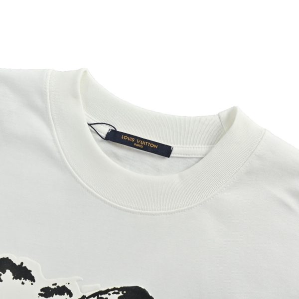 Louis Vuitton Velvet Jacquard Short-Sleeved T-Shirt- White