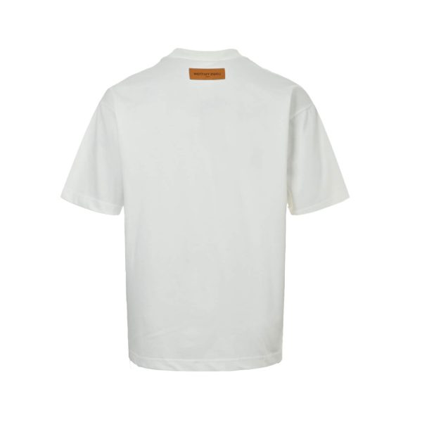 Louis Vuitton Velvet Jacquard Short-Sleeved T-Shirt- White