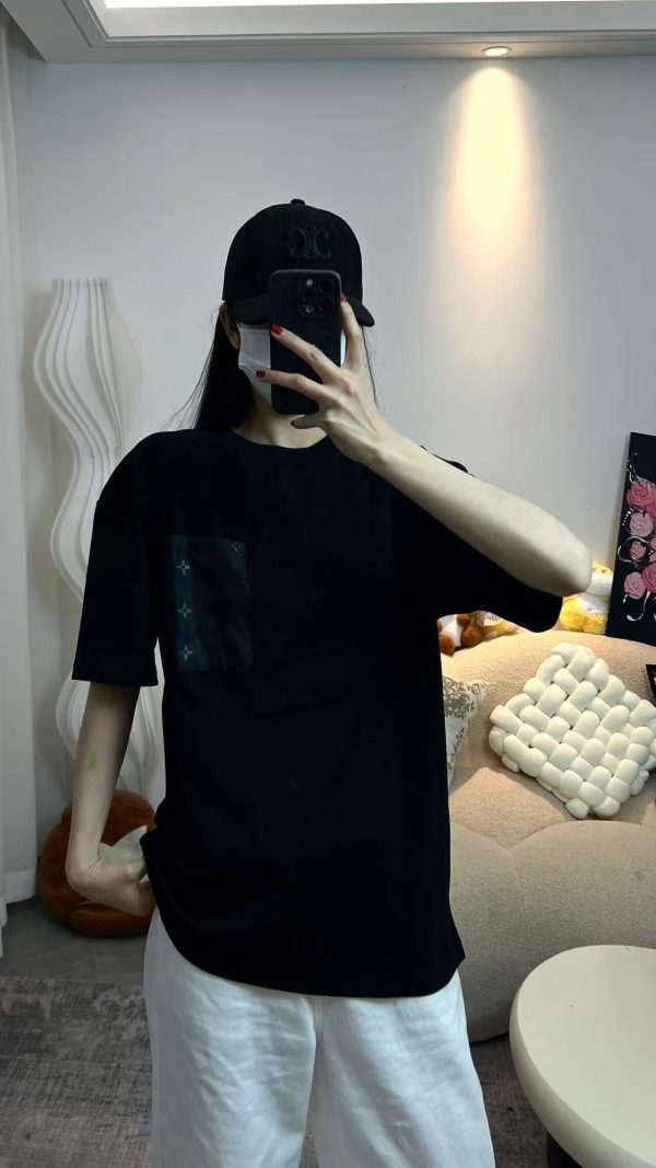 Louis Vuitton With Monogram Nylon Details T-Shirt- Black