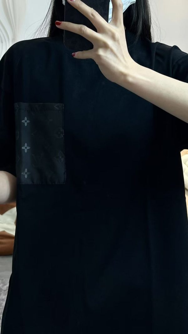 Louis Vuitton With Monogram Nylon Details T-Shirt- Black