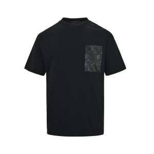 Louis Vuitton With Monogram Nylon Details T-Shirt- Black