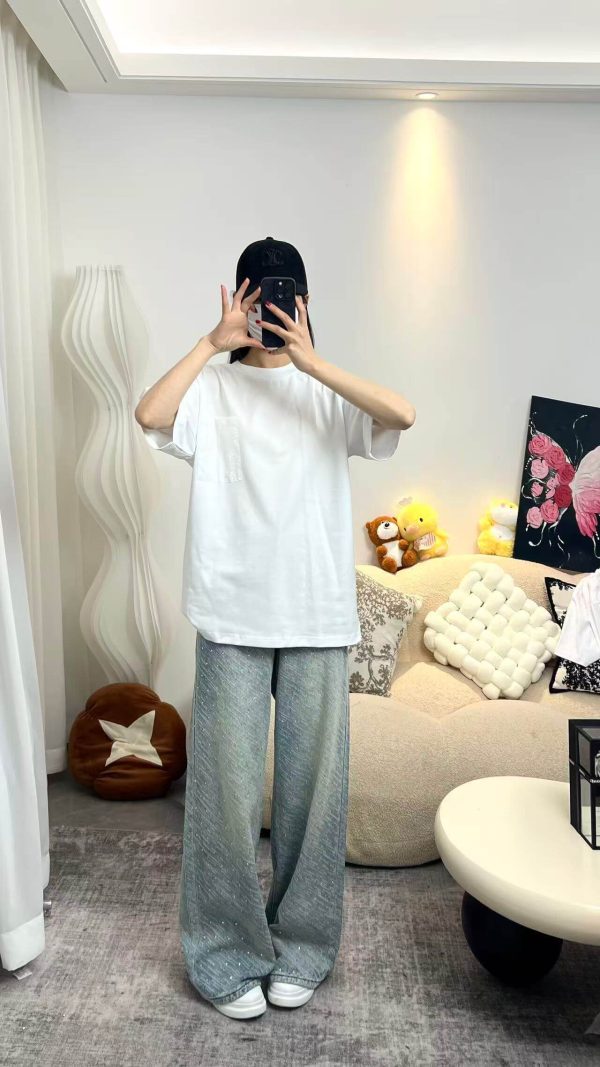 Louis Vuitton With Monogram Nylon Details T-Shirt- Off-White