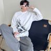 Louis Vuitton with clover splatter print long-sleeved T-shirt- White
