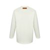 Louis Vuitton with clover splatter print long-sleeved T-shirt- White