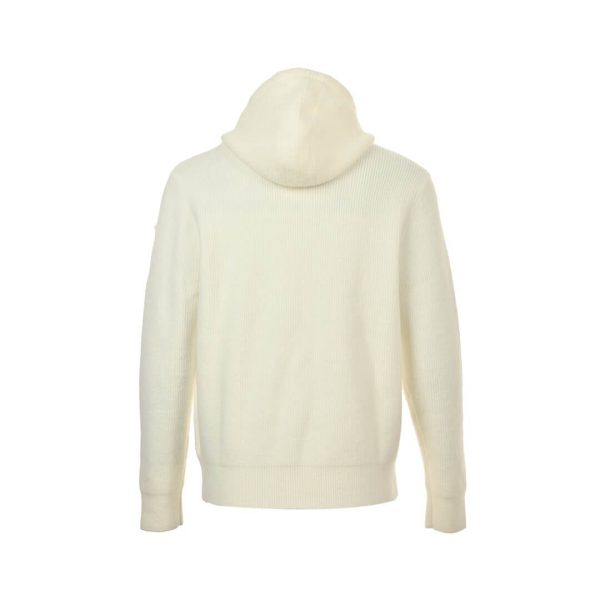Miu Miu Appliqué Logo Embroidered Zip-up Hoodie- White