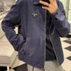Prada Blue Denim Cotton Zipped Jacket- Blue (1) Prada Blue Denim Cotton Zipped Jacket- Blue
