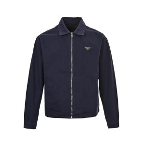 Prada Blue Denim Cotton Zipped Jacket- Blue (11) Prada Blue Denim Cotton Zipped Jacket- Blue
